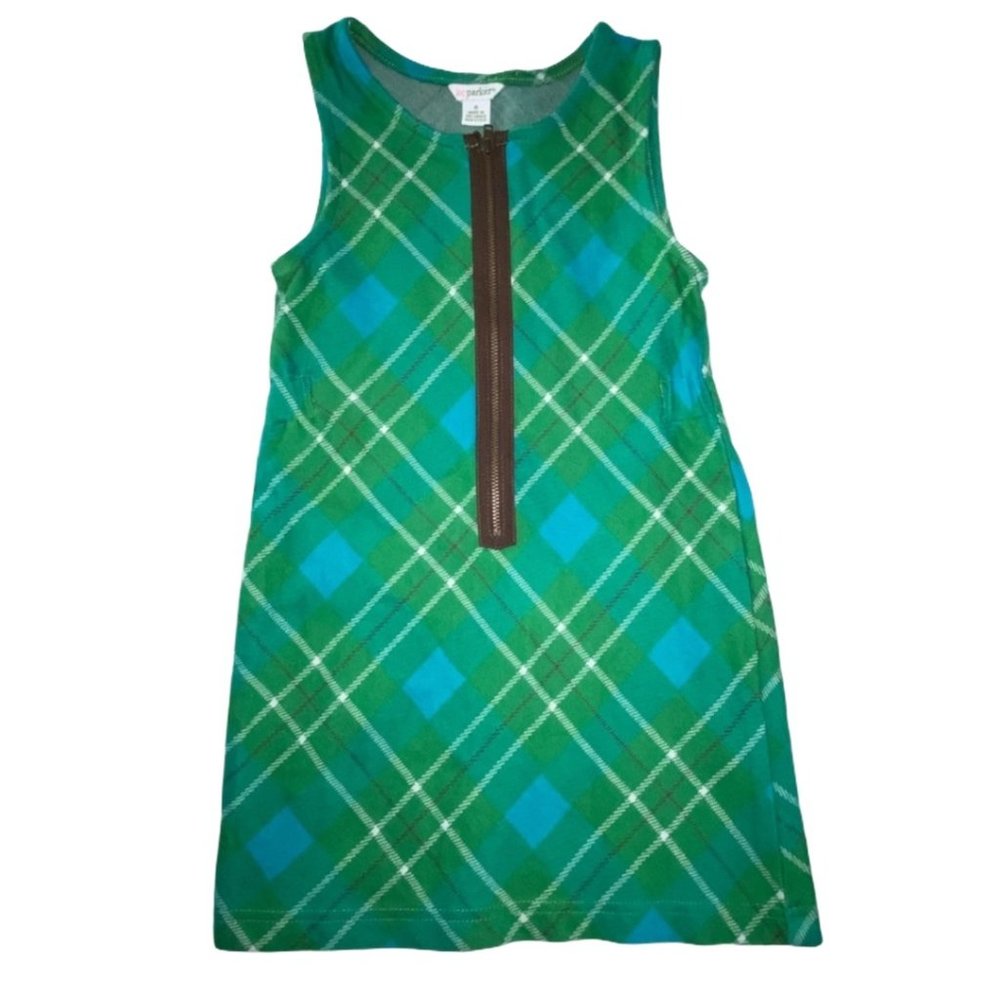 KC Parker Green Argyle Print Dress 6